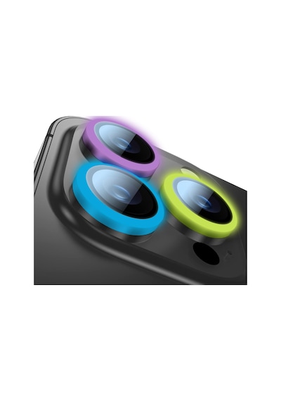 Buff Apple Uyumlu iPhone 15 Pro Max / 15 Pro Neon Metal Lens Koruyucu Renkli