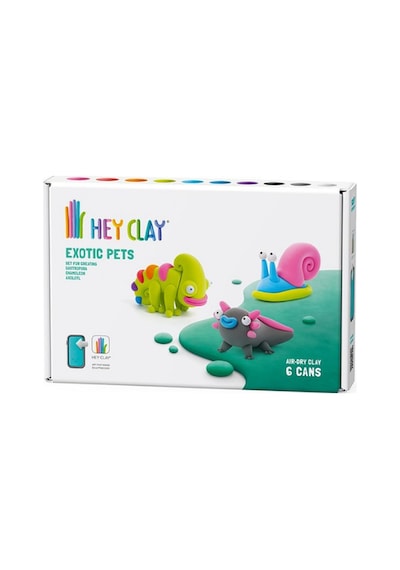 Hey Clay Yaratıcı Kil Seti - Chameleon, Gastropoda, Axolotl