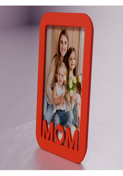 Mom Yazılı Dekoratif Fotoğraf Çerçevesi