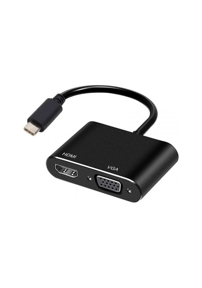 Type C To Hdmı+vga Çevirici Dönüştürücü Adaptör Usb C Çevirici