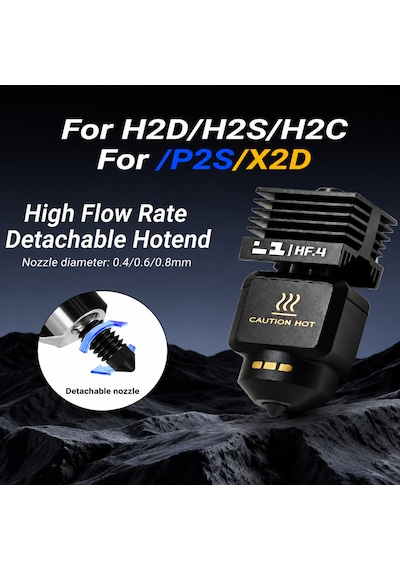 Bambu Lab H2d/h2s/h2c/p2s/x2d Hf Hotend High Flow 0.8mm
