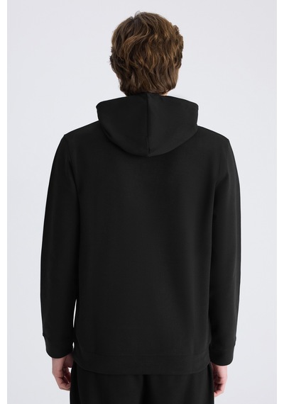 Twn Slim Fit Siyah Düz Örgü Pamuklu Sweatshirt 5ece247020042 Çok Renkli