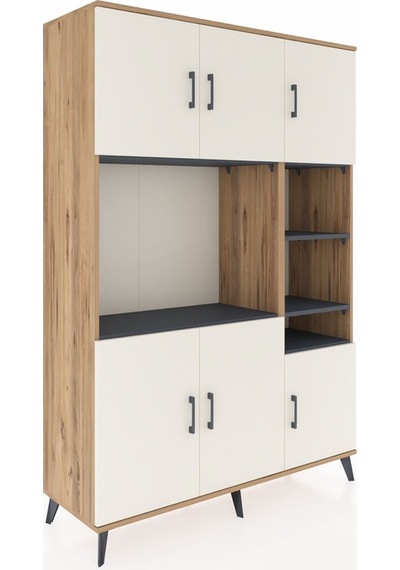 Hyperion Dolap 10 Raflı 6 Kapaklı 132x44x195 Çam-aytaşı/antrasit Çam Hyperion Dolap 10 Raflı 6 Kapaklı 132x44x195 Çam-aytaşı/antrasit Çam