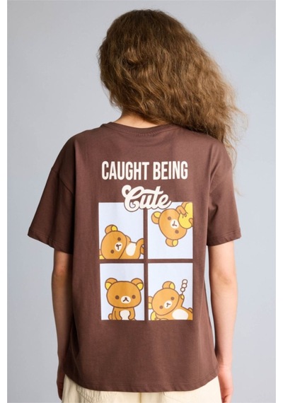 Defacto Rilakkuma Oversıze Sırt Baskılı Tişört H0260AX26SM