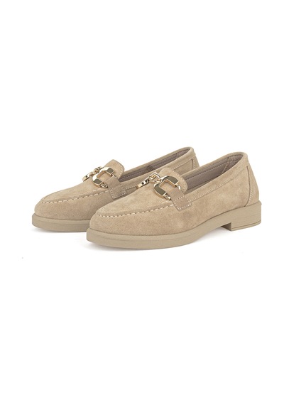 Ziya, Kadın Hakiki Deri Loafer Ayakkabı 161359z706 Bej 161359z706 340