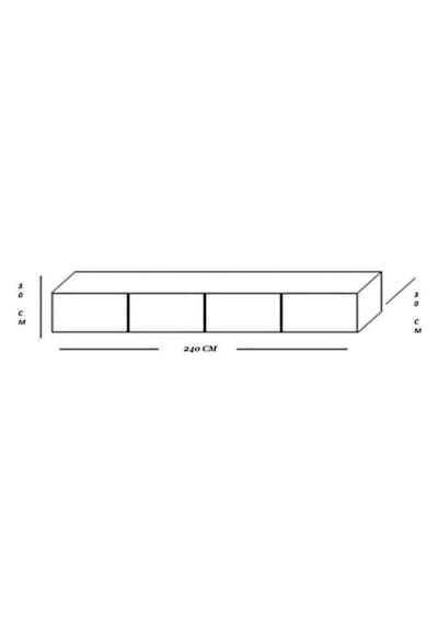 Joy Tv Ünitesi Tv Sehpası Alt Modül CEVİZ 240 Cm Mdf