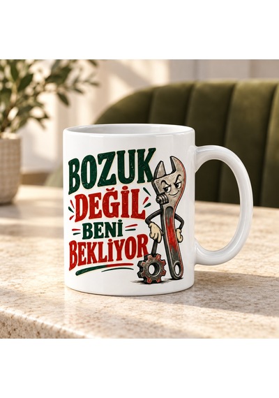 Ren.ga.renk Tamir Ustası Tasarımlı Porselen Kupa - Model 826 Rengaren
