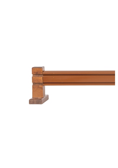 Ahşap Başlıklı Alüminyum Dekoratif Ray Korniş Ceviz 150 Cm