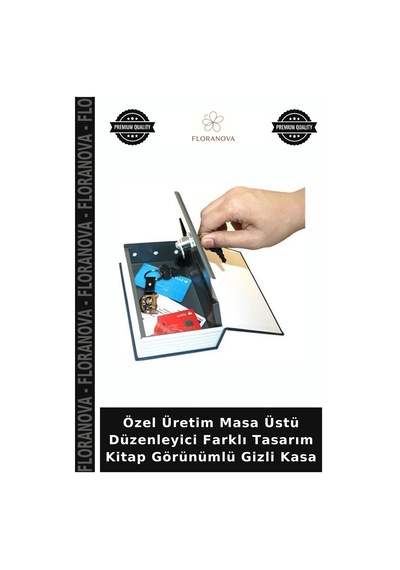 Özel Üretim Masa Üstü Düzenleyici Farklı Tasarım Kitap Görünümlü Gizli Kasa