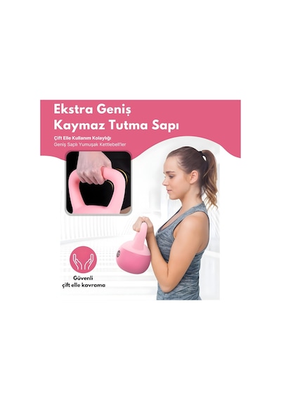 Soft Kettlebell 3kg Evde Spor Aleti Crossfit & Fitness Ağırlık Kaymaz Kaplama