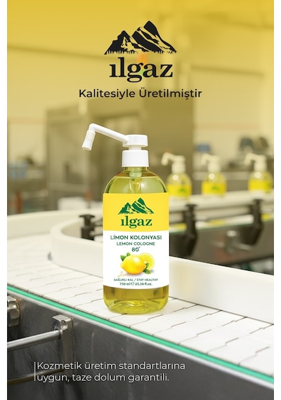 Ilgaz Limon Kolonyası Pompalı 750 ML