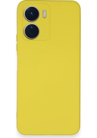 Vivo Y16 Uyumlu Kılıf Nano İçi Kadife Silikon - Sarı