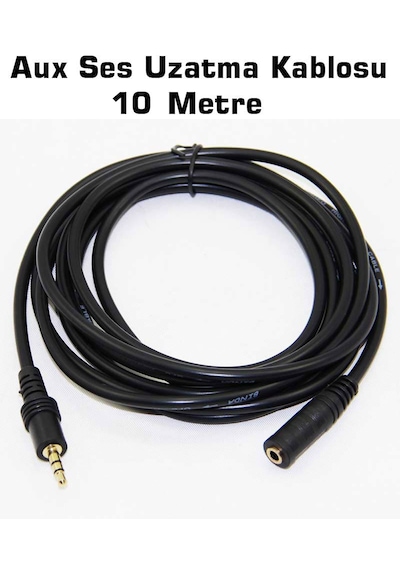 Stereo Ses Kulaklık Uzatma Kablosu 10 M