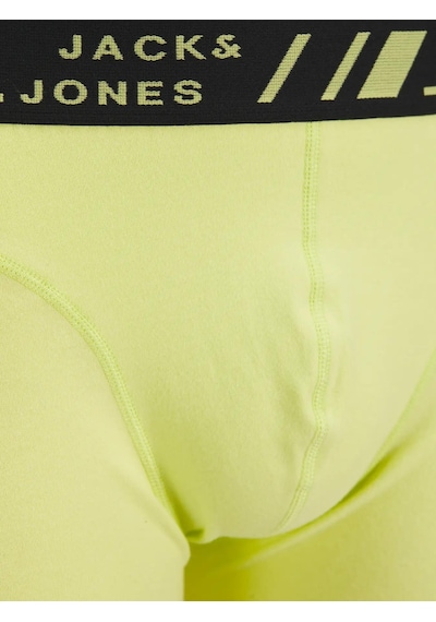 Jack & Jones Jacangus Erkek 3 Lü Set Sarı Mavi Siyah Boxer 12277576 Çok Renkli