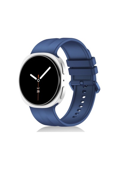 Samsung Galaxy Watch 9 40mm Uyumlu Krd-159 22mm Silikon Kordon - Lacivert