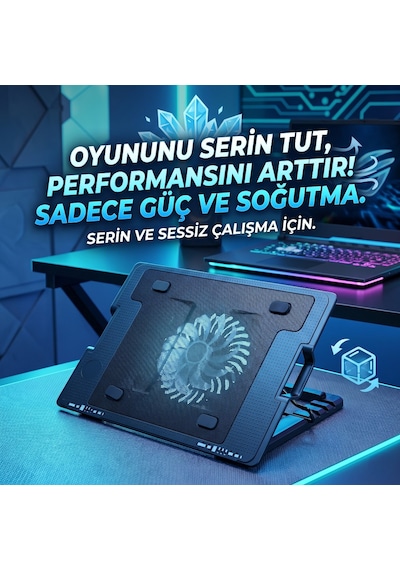 Ergonomik Laptop Yükseltici Ve Soğutucu - Tüm Modellere Uygun Performans Serisi / Wiks
