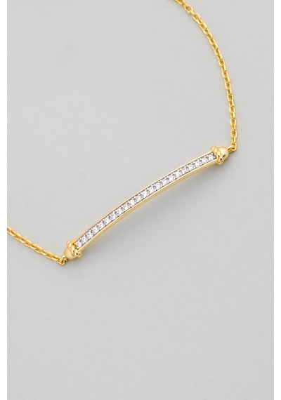 Modern Minimal 18 Ayar Sarı Altın Kaplama 19 Cm Gümüş Bileklik Sarı