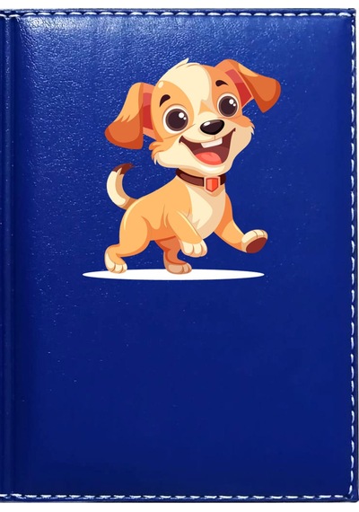 Promosyon Denizi Sevimli Köpek 2 Görselli Lacivert Ruhsat Kabı