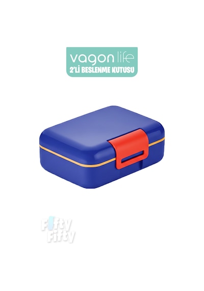 Vagonlife 2 Li Beslenme Kutusu Seçtiğiniz Renkte 2 Adet Gönderilir Lila - Mavi