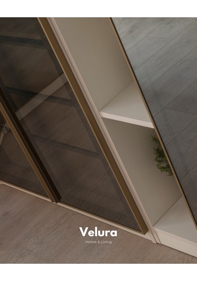 Flora 8 Kapaklı Köşe Dolap & Gardırop Ekru