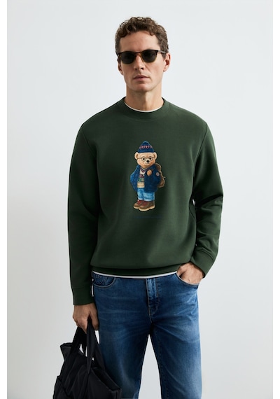 Lufian Mıles Erkek Sweatshirt Yeşil Yeşil 112030201100600