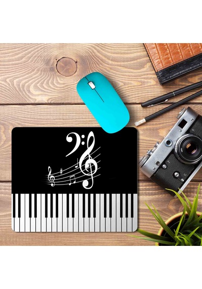 Piyano Müzik Klavye Sol Anahtarı Baskılı Mouse Pad