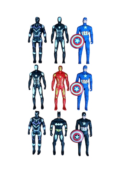 24'lü Süper Kahraman Seti Örümcek Adam Hulk Kara Panter Venom Batman Demir Adam 10 Cm.