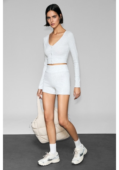 Grımelange Urban Beat Sabına Kadın Yumuşak Ve Esnek Kumaşlı Düğmeli Baskı Detaylı Slim Fit Grimelanj Bluz Grimelanj