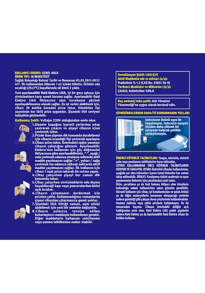 Raid Elektrolikit Ayarlanabilir 30 Gece 21 Ml