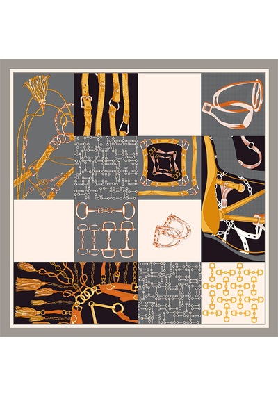 Deserto Fashion 2026 Avantgarde Serisi %100 İpek Twill Eşarp 90x90 Çok Renkli 84856355