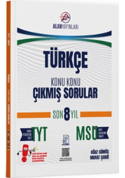 Tyt Msü Türkçe Konu Konu Çıkmış Sorular Son 8 Yıl Alan Yayınları