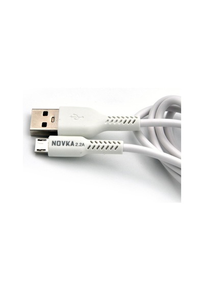 Novka NVK03 Micro/USB 2.2 A 1 M Şarj Ve Data Kablosu Beyaz