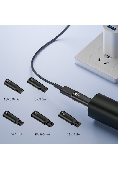 Sones Philips İçin Tıraş Makinesi / Saç Kesme Makinesi Şarj Adaptörü Arayüz: Type-c - 15v Oval Siyah