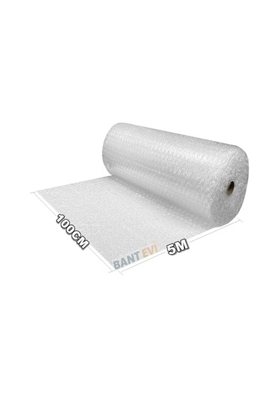 Bant Evi Balonlu Naylon Patpat 100cm Genişlikte Rulo Havalı Eşya Koruma Ambalaj Pat Pat 100cm X 5m Açık Indigo