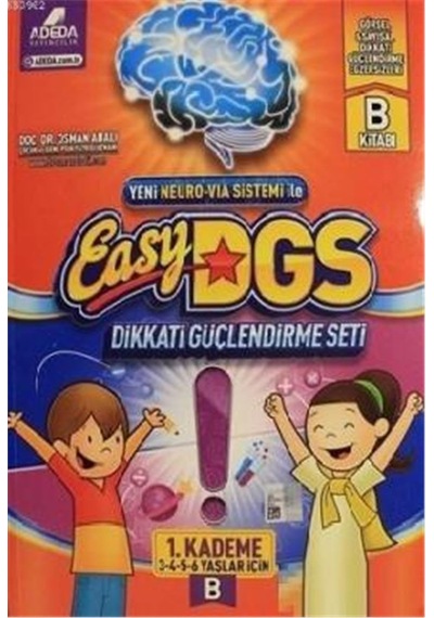 Easy Dgs Dikkati Güçlendirme Seti 3 - 4 - 5 - 6 Yaşlar İçin 1. Kademe B