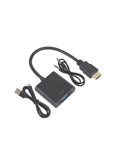 Hdmi To Vga Kablo Çevirici Dönüştürücü Ses Uydu Receiver Ps3 Ps4 (250382997)