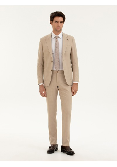Cacharel Bej Slim Fit Takım Elbise