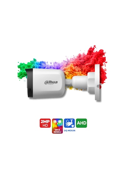 Hac-b1a21p-u-ıl-0360b 2mp Ir + Beyaz Işık Güvenlik Kamerası