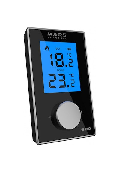 Mars S20 Kablosuz Oda Termostatı Siyah