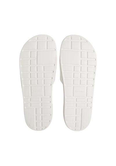 Erkek Calvin Klein Logolu Şık Görünüşlü Rahat Tabanlı Gündelik Kullanıma Uygun Beyaz Terlik Ym0ym01393 0k4