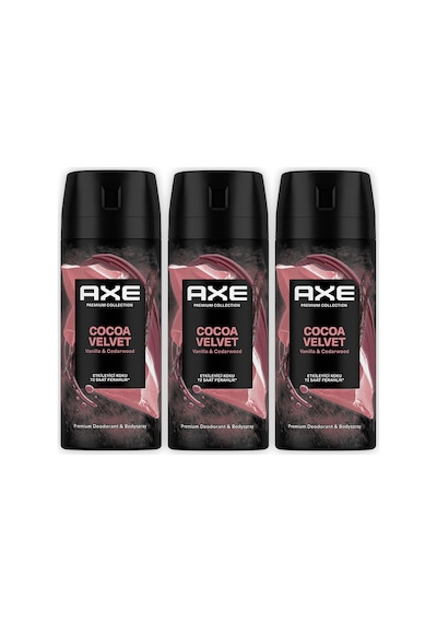 Axe Premium Collection Erkek Spray Deodorant Cocoa Velvet 150 Ml X3