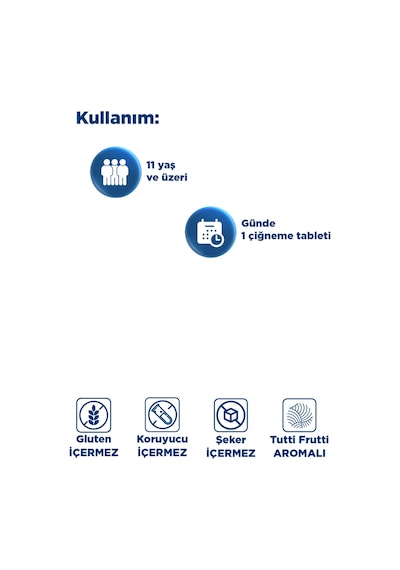 Dynavit Mag Focus 15 Çiğneme Tab - Magnezyum Malat & Sitrat, Fosfotidilserin, B6 & B12 Vitamini - Odaklanma
