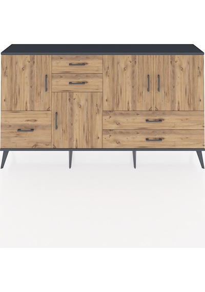 Arges Konsol 4 Raflı 5 Çekmeceli 4 Kapaklı 176x30x99 Antrasit-çam Atlas Çam - Antrasıt Arges Konsol 4 Raflı 5 Çekmeceli 4 Kapaklı 176x30x99 Antrasit-çam Atlas Çam - Antrasıt