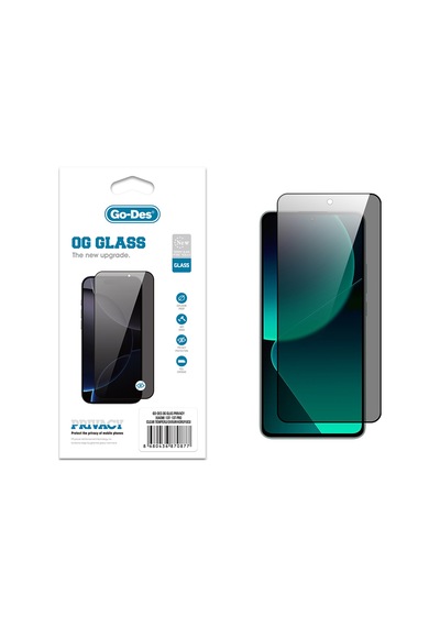 Xiaomi Mi 13t Uyumlu Go Des Og Glass Privacy Antistatik Temperli Cam Ekran Koruyucu Siyah