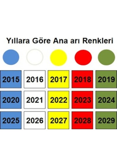 Apimaye 2023 Yılı Lega Ana Arı İşaretleme Boyası, Kırmızı - Arıcı