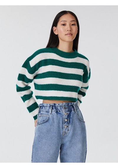 Loose Fit Kadın Kazak Yeşil