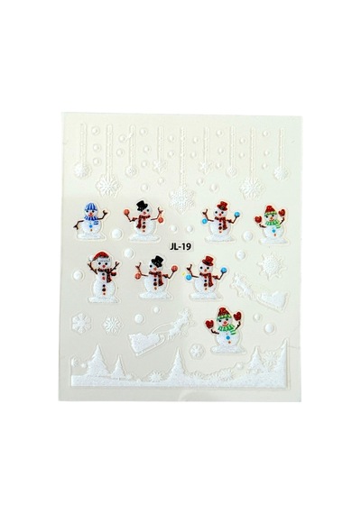 No:19 - 3d Tasarım Yapışkan Tırnak Sticker Tırnak Dövmesi Nail Art
