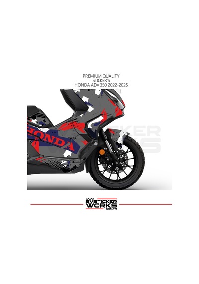 Honda Adv350 Kaplama Motosiklet Sticker Design Etiket Modeli V1
