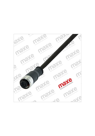 M12-4Pin Sensör ve Aktuatör Kablosu Düz Dişi Konnektörlü PVC