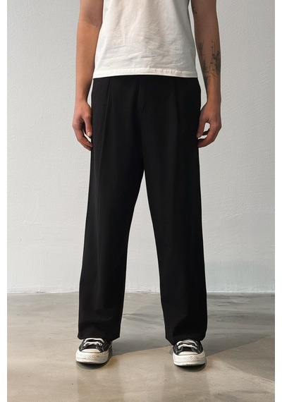 Flaw Basic Baggy Pantolon-29173 Siyah